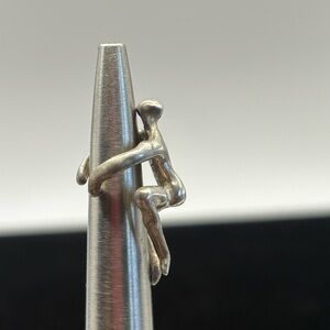 Vintage Sterling Silver Ear Cuff Climbing Figure
